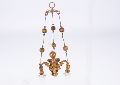Lot 543 - A Erhard & Sohne gilt metal dolls’ house chandelier