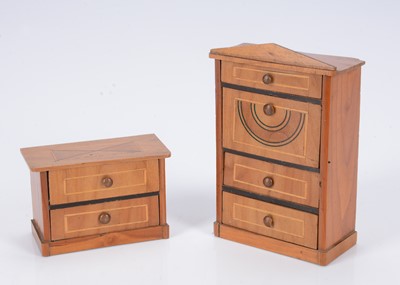 Lot 544 - Two pieces of 19th century Biedermeier dolls’ house furniture