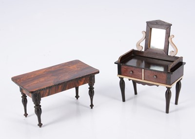 Lot 545 - An 19th century Waltershausen dolls’ house dressing table