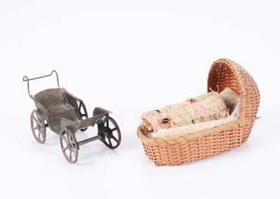 Lot 548 - An 19th century Penny Toy two seat push chair