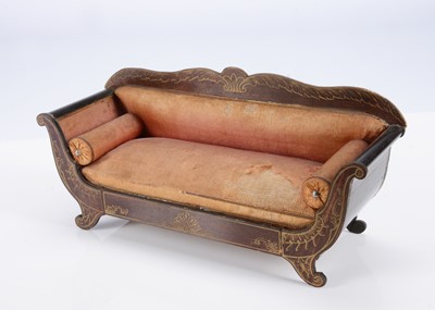 Lot 571 - A large 19th century Kestner Waltershausen dolls’ house sofa