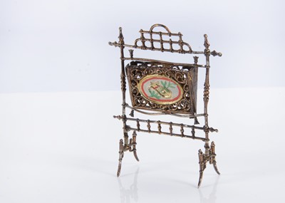 Lot 575 - A mid 19th century German soft metal sheet music folio stand