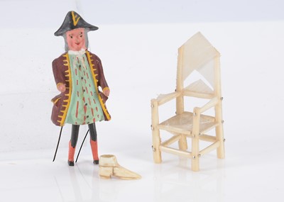 Lot 714 - An 19th century German bristle dancing man toy