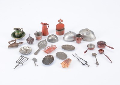 Lot 730 - Dolls’ house kitchen items