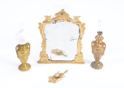 Lot 744 - German gilt metal dolls’ house chattels