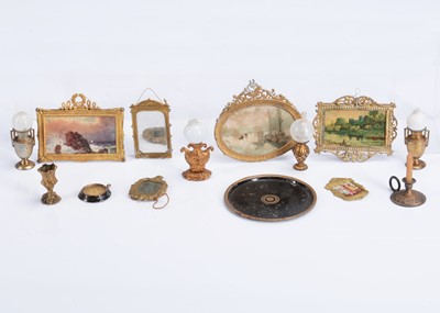 Lot 749 - German metal dolls’ house chattels