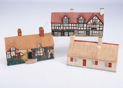 Lot 752 - Three larger size Goss bisque cottages