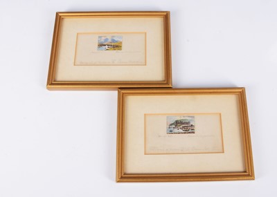 Lot 757 - Two Warren Williams (Welsh 1863 to 1941) miniature watercolours copies from Queen Mary's Dolls' House
