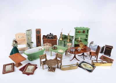 Lot 764 - 1920s and 1930s dolls’ house furniture and later