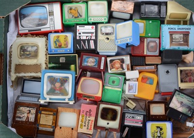 Lot 787 - Dolls’ house televisions and electronics