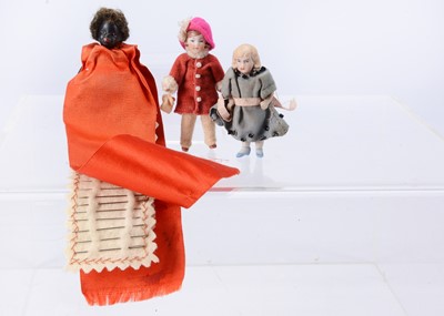 Lot 795 - An 19th century Alt, Beck & Gottschalck bisque shoulder-head dolls’ house doll