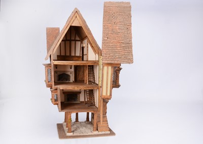 Lot 804 - A Jim Hensley Trigger Pond 1/24th scale Tudor style timbered dolls’ house
