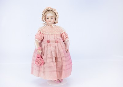 Lot 809 - Rosa, an 19th century English poured wax child doll once belonging to Mrs Graham Greene
