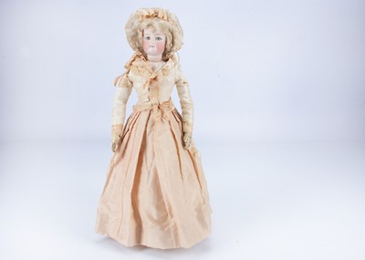 Lot 834 - An 19th century Francois Gaultier swivel head fashion doll