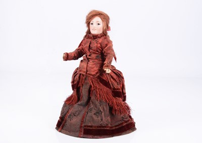 Lot 864 - A rare J.E. Masson for Lanternier Lorraine bisque headed fashion doll, circa 1915
