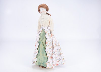 Lot 871 - An unusual German solid domed head shoulder-head doll