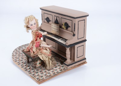 Lot 889 - An 19th century automaton of a girl at a piano