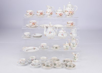 Lot 906 - Three late 19th century continental doll's tea/coffee sets