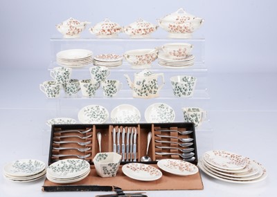 Lot 915 - A Ridgway's Maiden Hair Fern pattern doll's dinner service and tea set circa 1881