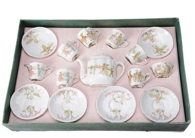 Lot 917 - An Atlas doll's china tea set after Kate Greenaway with provenance circa 1900s