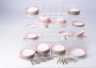 Lot 919 - A French Old Paris doll's dinner service, 1880s