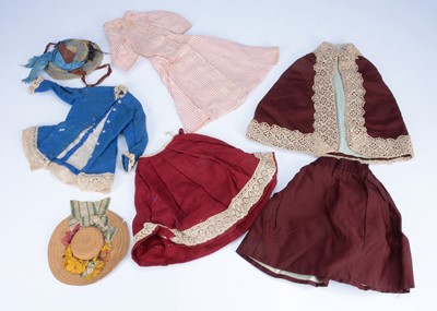 Lot 928 - 19th century Fashion doll's clothes