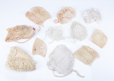 Lot 937 - 19th century and later doll's bonnets