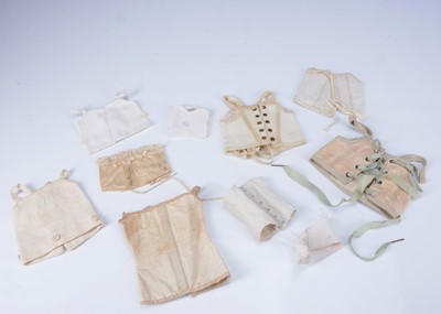 Lot 943 - A selection of medium to large sized doll's under garments