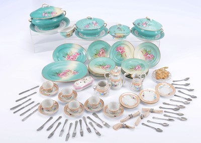 Lot 946 - A late 19th century doll's dinner services and coffee sets