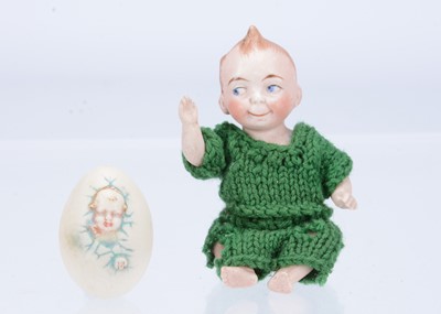 Lot 969 - An unusual all bisque character baby with impressed 280/9 mark