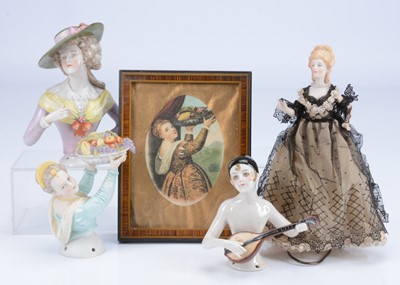 Lot 987 - Four rare half or pin dolls