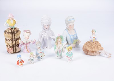 Lot 996 - Ten half doll or pin cushions