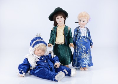 Lot 998 - Three bisque headed artisit dolls