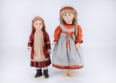 Lot 1000 - Three bisque headed artist dolls