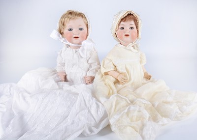Lot 1018 - Two bisque headed character babies
