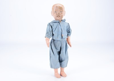 Lot 1023 - A Schoenhut wooden character boy doll