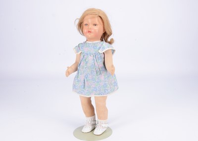 Lot 1027 - A German celluloid headed doll, similar to Kathe Kruse