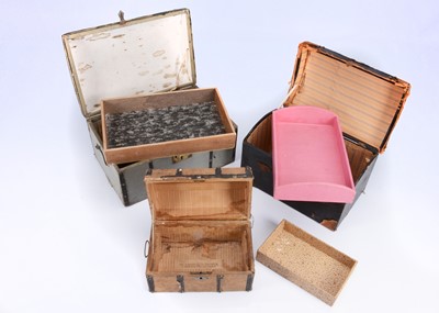 Lot 1040 - Three 19th century domed doll's trunks