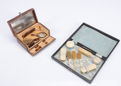 Lot 1060 - Two doll's vanity cases