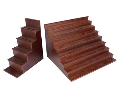 Lot 1061 - Two wooden stepped display stands