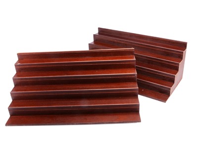 Lot 1062 - Two wooden stepped display stands