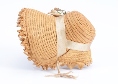 Lot 1094 - An early 19th century doll's shaw poke bonnet