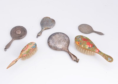 Lot 1099 - Doll's silver hand mirrors