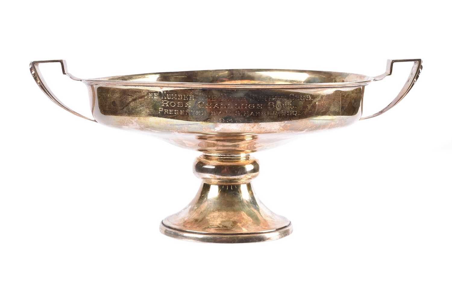 Lot 25 - A George V silver presentation rose bowl