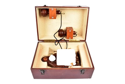 Lot 100 - A rectangular wooden cased replica of a subscribers telephone