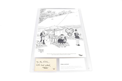 Lot 108 - A perspex framed Giles Cartoon