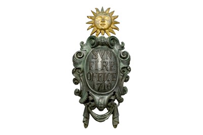 Lot 138 - A large Bronze Sun Fire Office Building Plaque