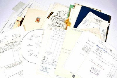 Lot 155 - Paper ephemera including retirement menus, invitations and presentations