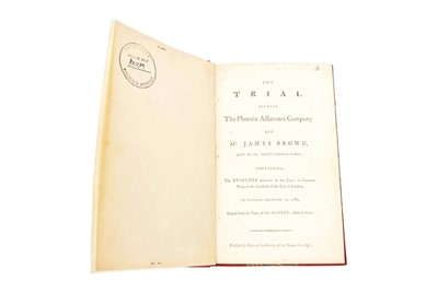 Lot 171 - The trial between The Phoenix Assurance Company and Mr James Brown