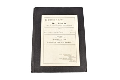 Lot 172 - In the House of Lords on Appeal from His Majesty's Court of Appeal England between Anges Emily De la Poer Bertesford Applicant